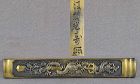 19c Japanese sword KOZUKA DRAGON & temple sword by SAKATAME MITSUTOSHI