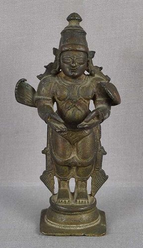 Early 19c Indian bronze GARUDA vehicle of Vishnu