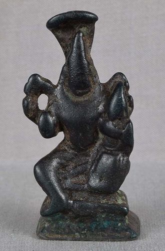 17c Indian bronze VISHNU & LAKSHMI Lakshmi-Narayana