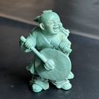 Chinese Carved Turquoise Figure of a Boy and Drum, Early 20th Century