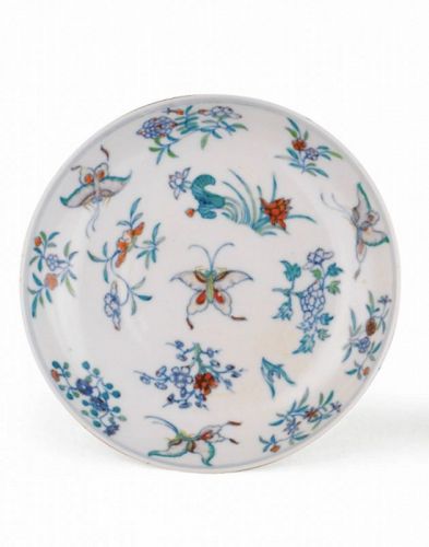 Chinese Porcelain Doucai Plate, Qianlong Period
