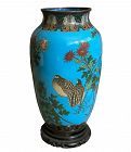 Large Japanese Cloisonne Enamel Vase, Meiji Period