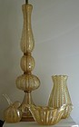 Vintage Cordonato Oro Glass Lamp by Ercole Barovier