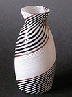 Fasce bianco nero glass vase by Dino Martens
