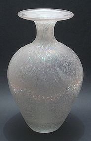Classically shaped Murano glass scavo vase