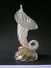 20th Century Murano Glass Cornucopia by Archimede Seguso, labels