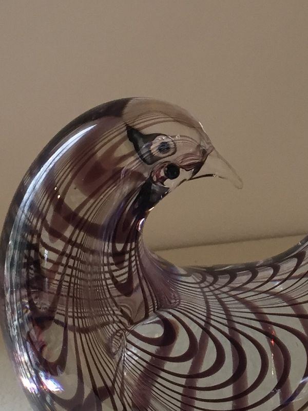 stylized bird modern Murano glass