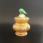 Salviati Covered Jar with Green Fruit Atop Lid 1890s