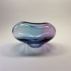 Gonzalez Blue and Amethyst Low Vase