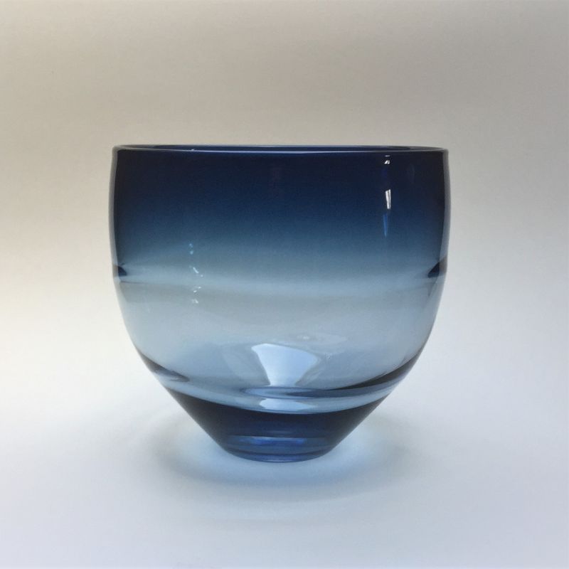 Don Gonzalez Steel-blue Glass Wrap Bowl