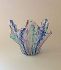 Vintage Murano Glass Fazzoletto Bowl attr Archimede Seguso