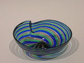 Vintage Murano Shell Bowl attributed to Fratelli Toso