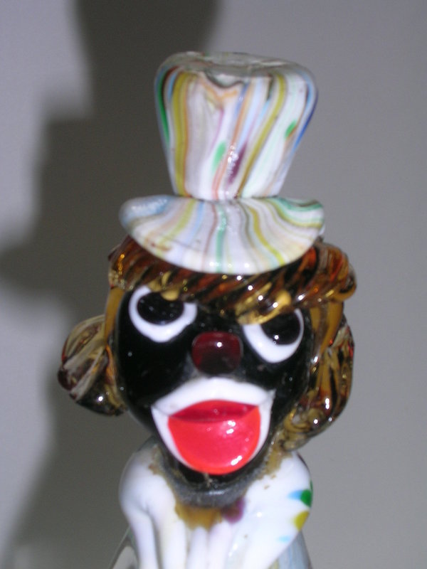 Vintage Murano Glass Black Moor Clown