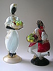 Vintage Murano Black Moor  figurines by Alfredo Barbini