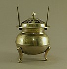 Korean Brass Incense Burner Circa 1930