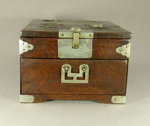 Korean Paulownia Wood Mirror Box 19th Century