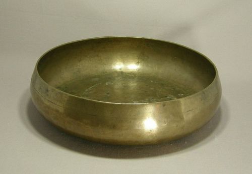 Large Korean Brass Serving Tray Early 20th Century