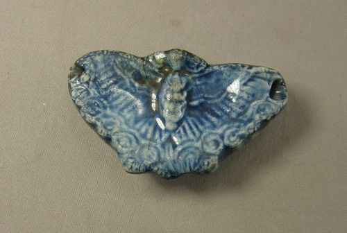 Korean Porcelain Blue Butterfly Water Dropper Joseon Dynasty