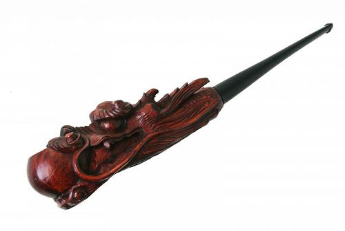 Vintage Hand Carved Pipe, Elaborately Carved, appears to be a sea crea