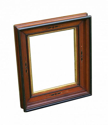 Walnut Victorian Pict. Frame/Gilt Decoration, fits 8" X 10", with old