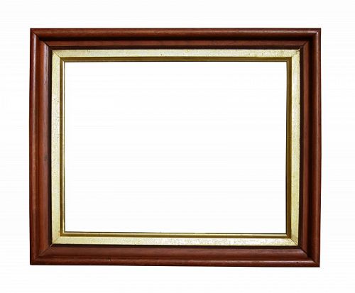 Antique Victorian Walnut Picture Frame, 8" X 10" opening at rear