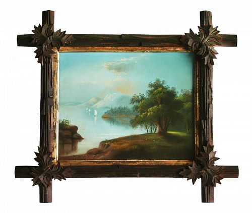 Antique American Pastel Painting, Late 19th Century