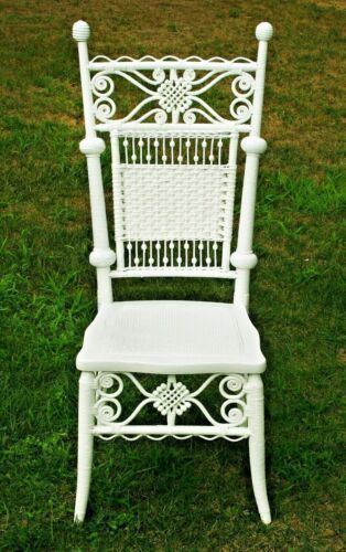 Antique Ornate Victorian Wicker Chair