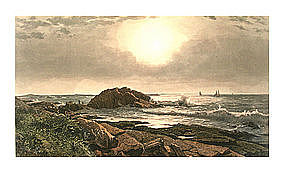 Engraving, Scenic American Landscape