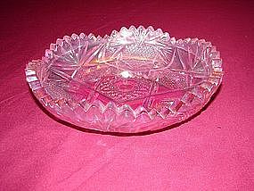 Anchor Hocking pressed pink glass candy bowl