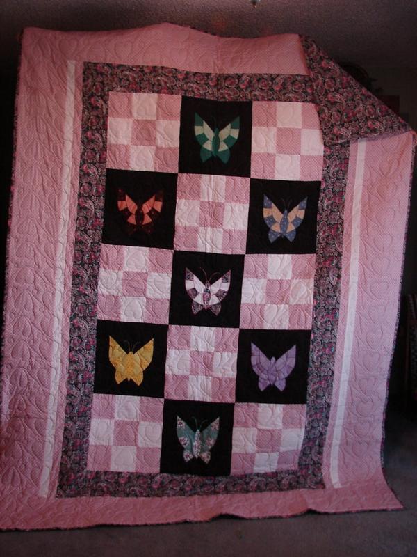 Pink Butterfly Quilt