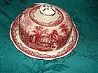 Staffordshire Transfer Butter Dish