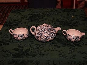 Fenton Flow blue mini tea pot set