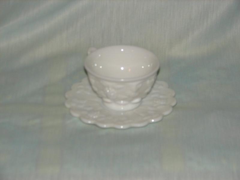 Westmoreland raised grape cup n saucer