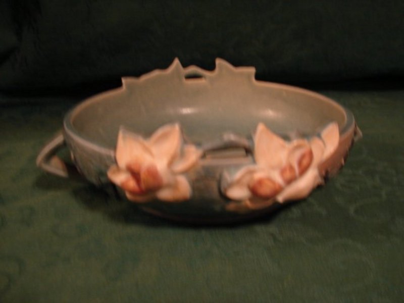 Roseville Blue Magnolia bowl