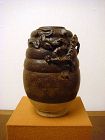 Chinese Song Dynasty Brown Glaze Dragon Jar