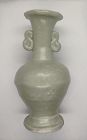 Pair of Chinese Yuan to Ming Dynasty Longquan Vases-1