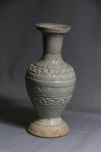 Chinese Song Dynasty Qingbai Molded Floral Vase