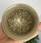 Chinese Song Dynasty Yaozhou Celadon Molded Tea Bowl