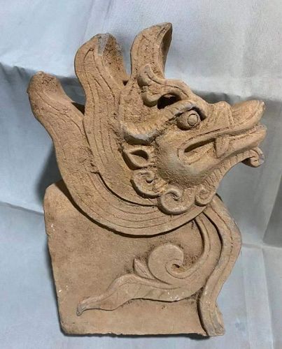 Chinese Song Dynasty Carved Dragon Brick