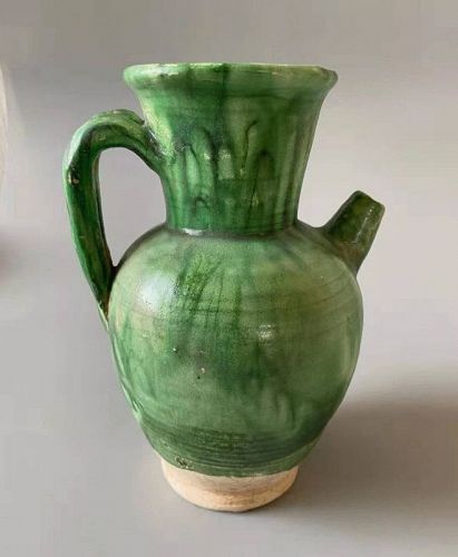 Chinese Tang Dynasty Xing Ware Green Glaze Ewer(Restored)