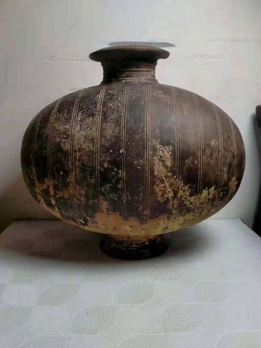 Large Chinese Qin Dynasty Cocoon Jar