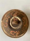 Chinese Han Dynasty Painted Pottery Heart Box