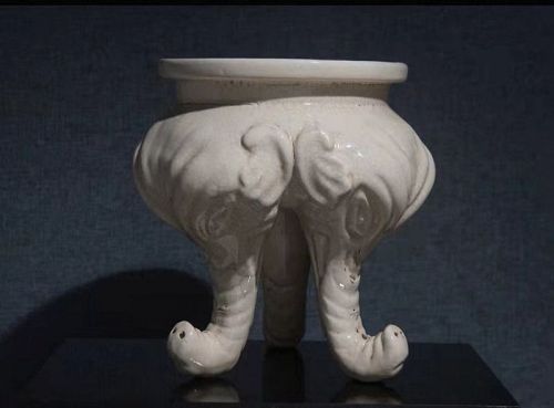 Chinese Early Qing Dynasty White Glaze Tripod Censer