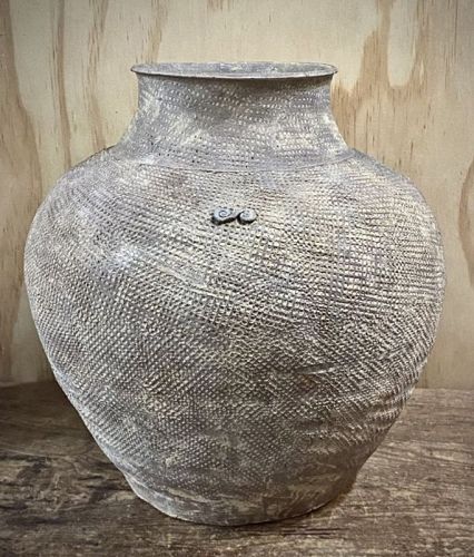 Chinese Warring States Impressed Pottery Jar
