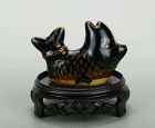 Chinese Qing Dynasty Cizhou Fish Water Coupe