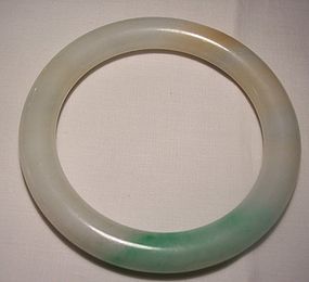 Antique Chinese Jadeite Jade Bangle Bracelet 19th Cent (item #1146640)