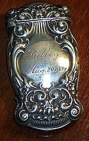 Art Nouveau Sterling Silver Match Safe Vesta Case