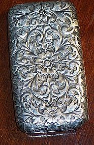 Victorian Antique Sterling Silver Match Safe Vesta Case