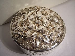 Antique Gorham Sterling Silver Repousse Box  1887