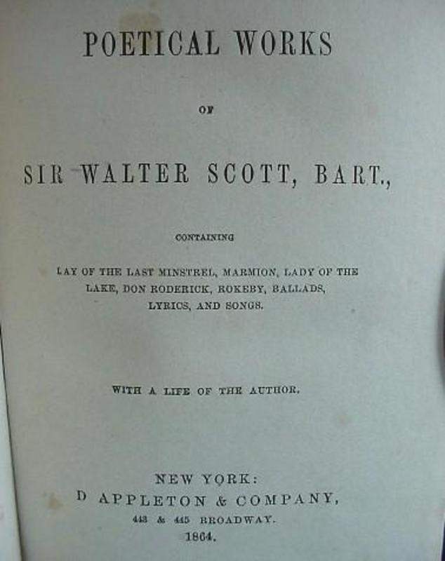 POETICAL WORKS OF SIR WALTER SCOTT { 1864
